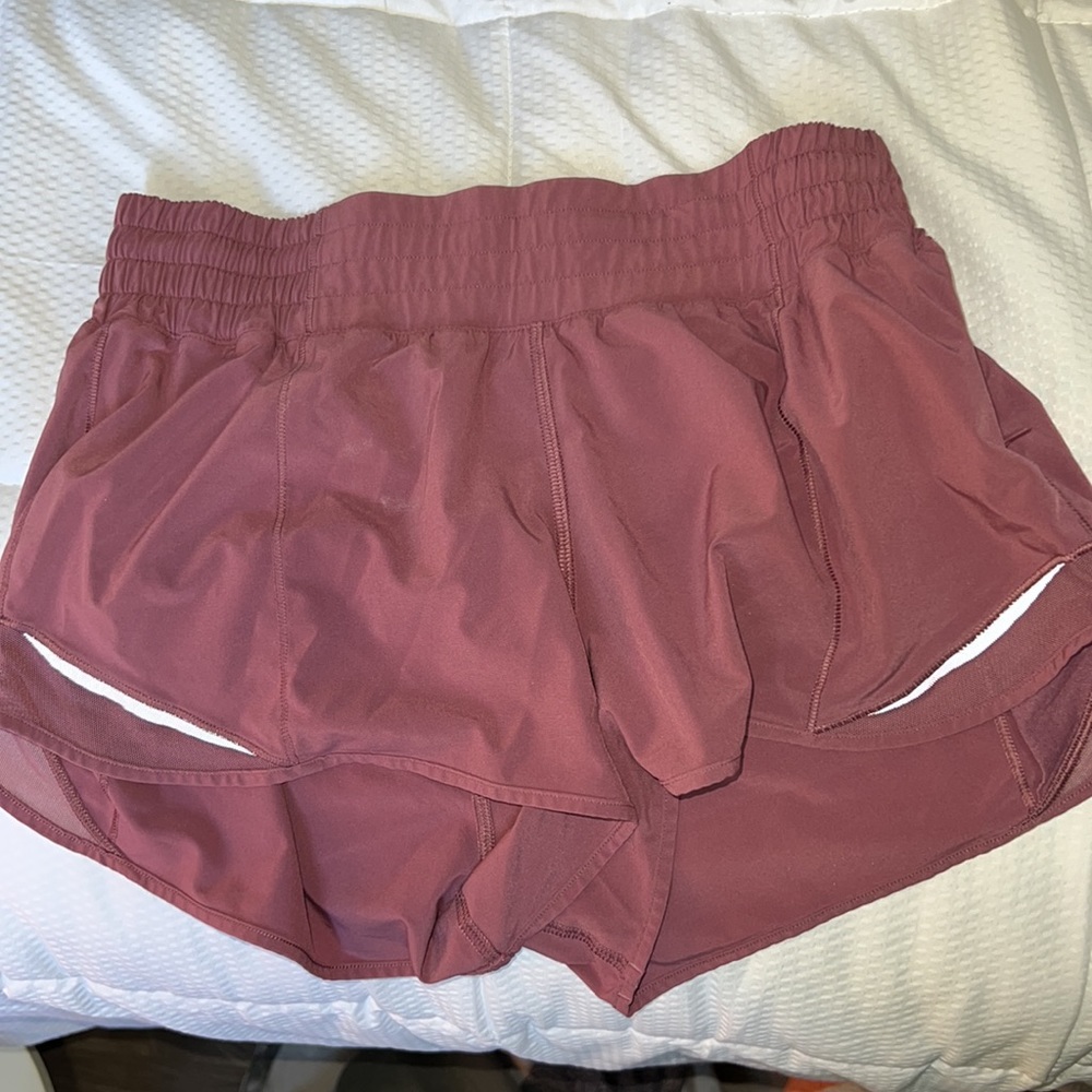 Pink Lululemon Hotty hot shorts